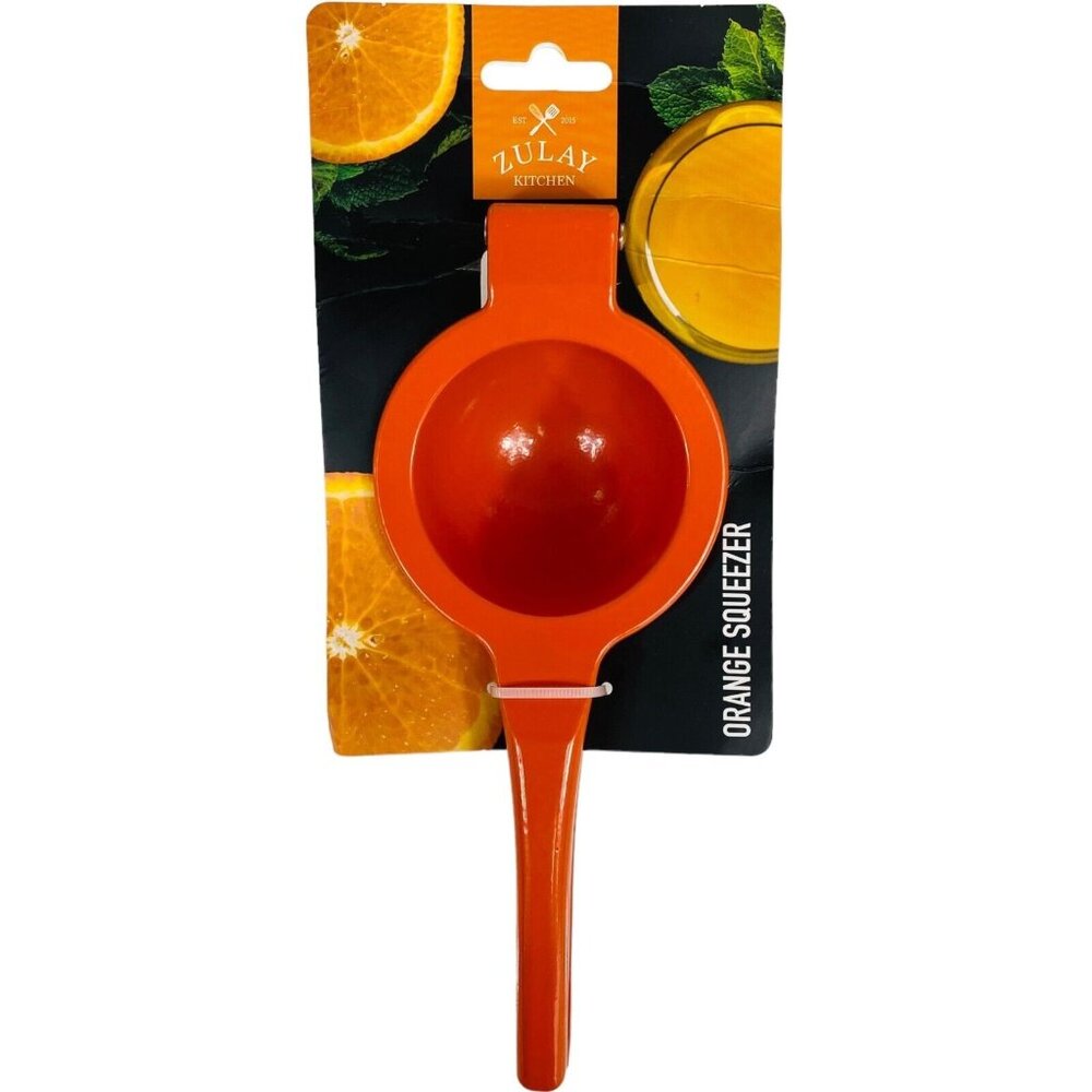 Zulay Kitchen Orange Handheld Citrus Juicer With Durable Metal Design